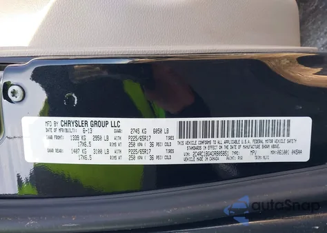 2013 Chrysler Town & Country Touring z USA, uszkodzony, nr VIN 2C4RC1BG4DR805851